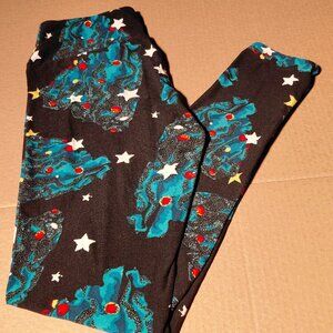 LuLaRoe One Size Leggings Christmas Tree Leggings